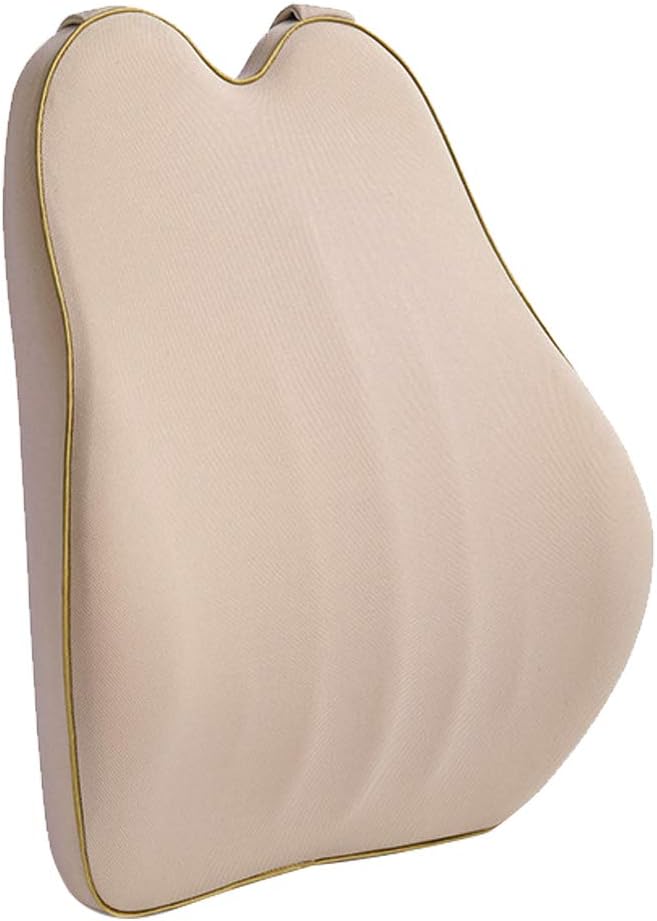 Car Lumbar Support Back Cushion Memory Foam Universal Fit Major Car Seat with Back Pain Relief for Car Office Home 1PCS Beige