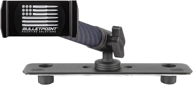 Bulletpoint Dash Mount Cell Phone Holder Compatible with 2013-2018 RAM Truck & 2019+ RAM 1500 Classic 20mm Ball Mount - Compatible with iPhone and Android Smartphones (Single Ball with Phone Holder)