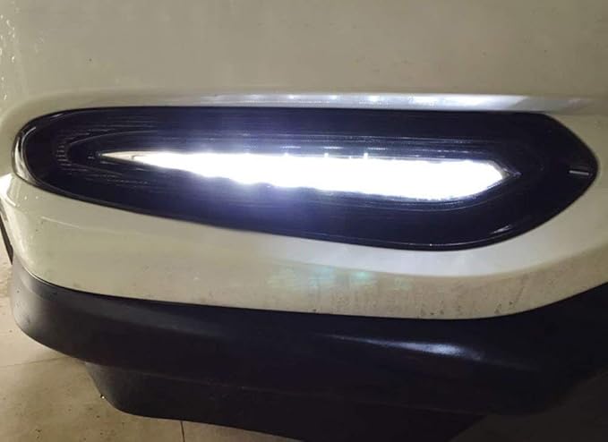 iJDMTOY Lower Bumper Switchback LED Daytime Running Lamp Assy Compatible With 2016-22 Honda HR-V, White DRL w/Amber Turn Signal Flash Feature