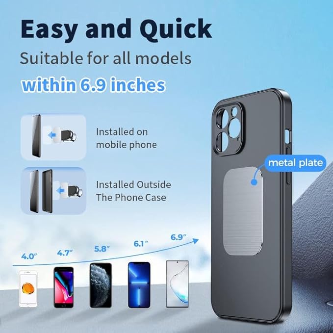 Magnetic Car Phone Holder, Powerful Magnet Mount for Dash, Sticks to Any Dashboard for GPS in Van.Car Magnet Phone Mount Compatible with All Cell Phone.(Pack of 1)