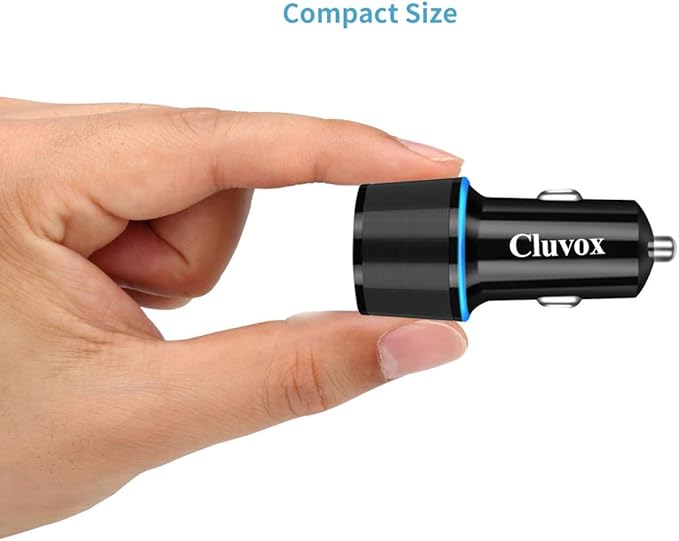 Fast USB Car Charger for Samsung Galaxy A56/A55/A54/A53/A50/A17/A16/A15/A14/S26/S25/S24/S23/S22/S21 Plus/Ultra/Note 20/A21/A31/A51 Quick Charge 3.0 Dual USB Rapid Car Charger with Type C Cable 3.3ft