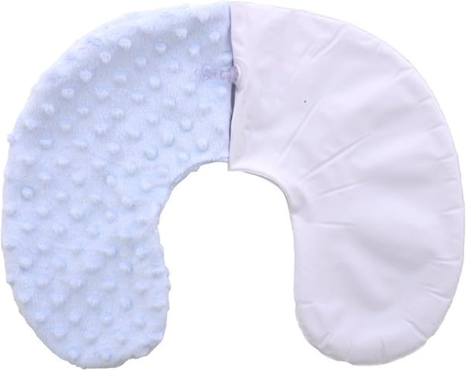 Neck Pillows Baby Kids Travel Pillow Inflatable Head Support Pillow Cute Cozy U Shape Neck Pillow for Car Seat Airplanes Train Soft Washable Chin Neck Support Pillow for Toddler Boys Girls (Blue)
