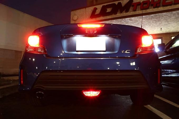 iJDMTOY Super Bright Brilliant Red LED Lighting Kit Compatible With 2014-2016 Scion tC Rear Fog Light Assy