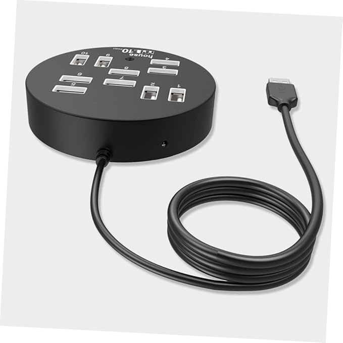 BESPORTBLE Port USB Hub Multi-Port Splitter Extender for Laptop Desktop Black USB Expander for Gaming File Transfer and Peripheral Connectivity Compact and Portable Design