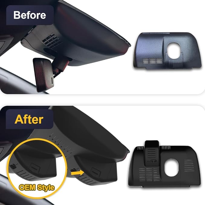 Fitcamx Front 4K+Rear 1080P Dash Cam Adapts for Toyota Tacoma & Hybrid 2024-2026, Integrated OEM Look, 2 Way HD Video, WiFi & APP, Loop Recording, G-Sensor, Night Vision, Easy to Use, 128GB Card