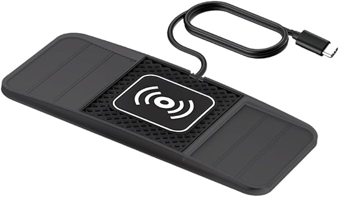 Wireless Charging Pad for Car for Chevrolet Equinox 2005-2026, DIY Trim-to-Fit Slim Non Slip Fast Charger Car Wireless Charging Pad 30CM Cable,A&30cm Type-C Plug Cable
