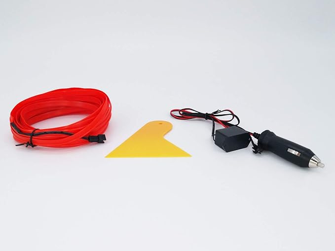 El Wire Neon Light, Car Interior LED Lights for Xmas Halloween Christmas Car Interior Decoration(3m/9ft,Red)