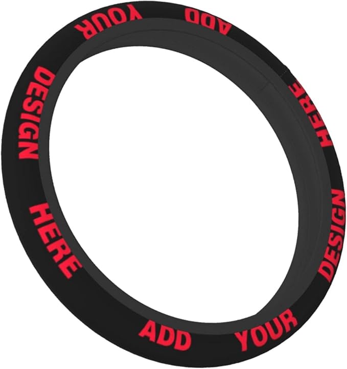 Custom Steering Wheel Cover - Personalized Anti Slip Car Wheel Protector - Add Your Image Text Universal 15 Inch Fit Suit For Cars, Truck, Suv, Trailer (Custom, One Size)
