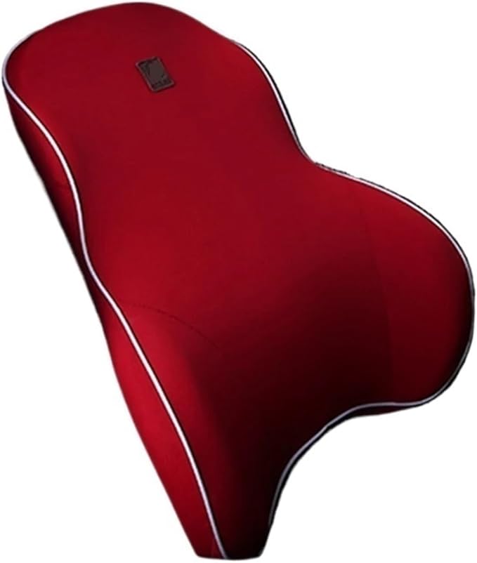Car Driver Pillow Lumbar Support Back Cushion Fit for Seat Neck Pillow Washable Pillow Cushion(1pcs red Back)