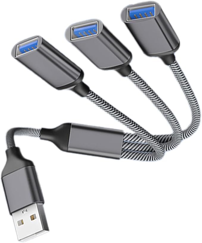 USB Splitter Y Cable USB Male to 3 Female USB 2.0 Converter Multi USB Port Expander Hub Multiport Split Adapter