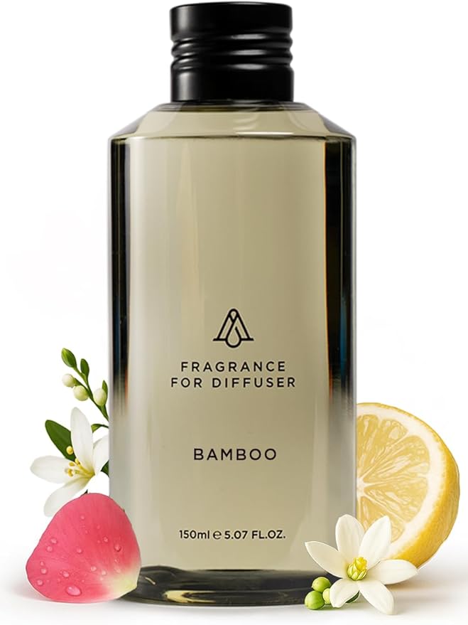 AromaPlan Hotel Scents Bamboo Air 5 Fl Oz (148ml), Home Luxury Aroma & Hotel Fragrance Diffuser Oil- Hotel Diffuser Oil for Aromatherapy- USA Made, Bigger Bottle, Bolder Aroma & Longer Lasting