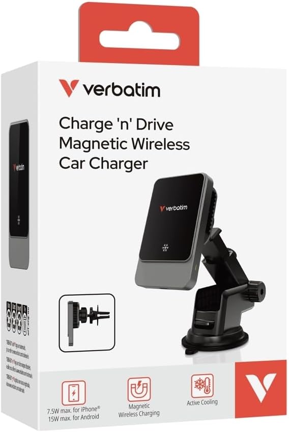 Verbatim Charge 'n’ Drive Magnetic Wireless Car Charger