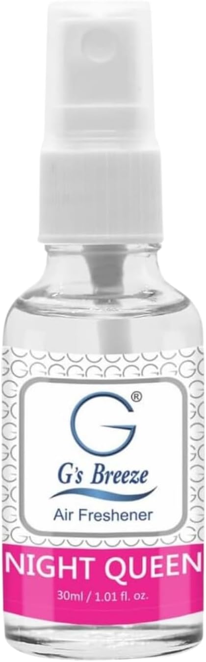 G's Breeze Night Queen Air Freshener – Nocturnal Bloom & Moonlit Garden Inspired Floral Essence for Home, Office & Car - Relaxing - Captivating Evening Ambiance with Long-Lasting Freshness