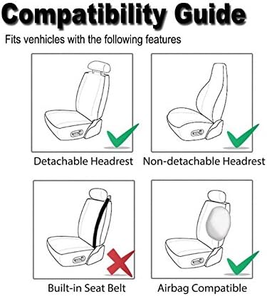 Car Seat Cushions Cover, 2pcs PU Leather Car Seat Covers Car Seat Protector Cover for Car Driver and Passenger Seat Bottom (Width 20.8×deep 21×Thick 0.35 inch) (Dark Grey-B)