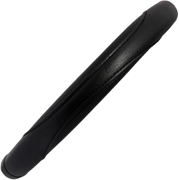 BDK Ergonomic Grip Steering Wheel Cover - Leather Performance Grip for Standard Size Wheels 14.5-15 inch Black