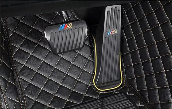 Custom Floor Mats for Cars fit 95% Sedan SUV Sports Car Full Coverage All Weather Men Women Pads Protection Non-Slip Leather Floor Liners (Yellow)