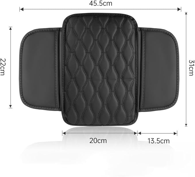 Car Armrest Pad for Cadillac SRX II 2009-2013, Waterproof Center Console Cushion Pad Cover Armrest Storage Box Mat Protection Interior Accessories,Beige