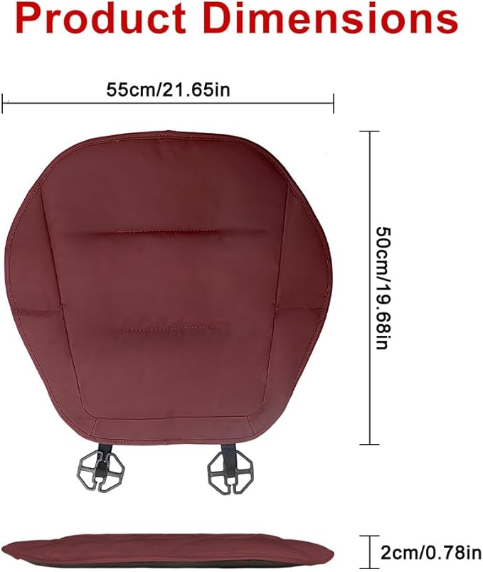 Car Seat Cushion, Thin Seat Cushion 0.78in, Office Chair Cushion, Car Seat Cushions for Driving, Summer Breathable Driver Seat Cushion for Long Sitting Relief, Car Seat Pad(Volcanic Red)
