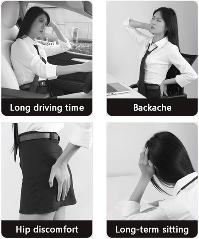 Car Seat Chair Back Cushion for Tesla Model 3 EV Sedan 2025, Wooden Beads Ventilate Mesh Lumbar Brace Strong Durable Relieve Fatigue Summer Interior Accessories,B-Waist Cushion