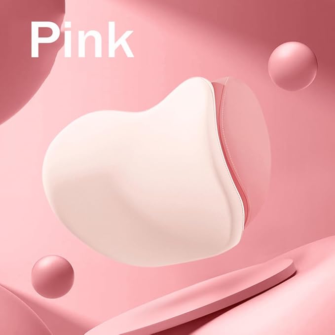 Car Headrest Lumbar Support Cushion for VW Golf VIII VI V IV III II I Mk 8 7 6 5 4 3 R GTE/GTI/GTD/Clubsport 45, Memory Foam Relieve Fatigue Breathable Car Seat Neck Pillow,Pink-Headrest