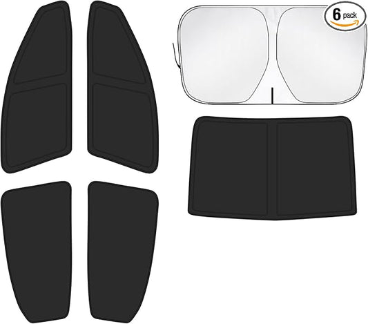 Car Window Shades Intended for Kia Forte 2019-2024, Privacy Window Covers 6PCS for Side, Rear & Windshield, Car Shield Sunshade for Privacy Protection, Heat Blocking, Camping and Parking