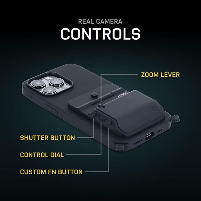 FJORDEN Pro Bundle for iPhone 15 Pro Max - Includes Fjorden Camera Grip, MagSafe iPhone Case, Wrist Strap & Carry Case - Shoot Like A Pro with Your iPhone