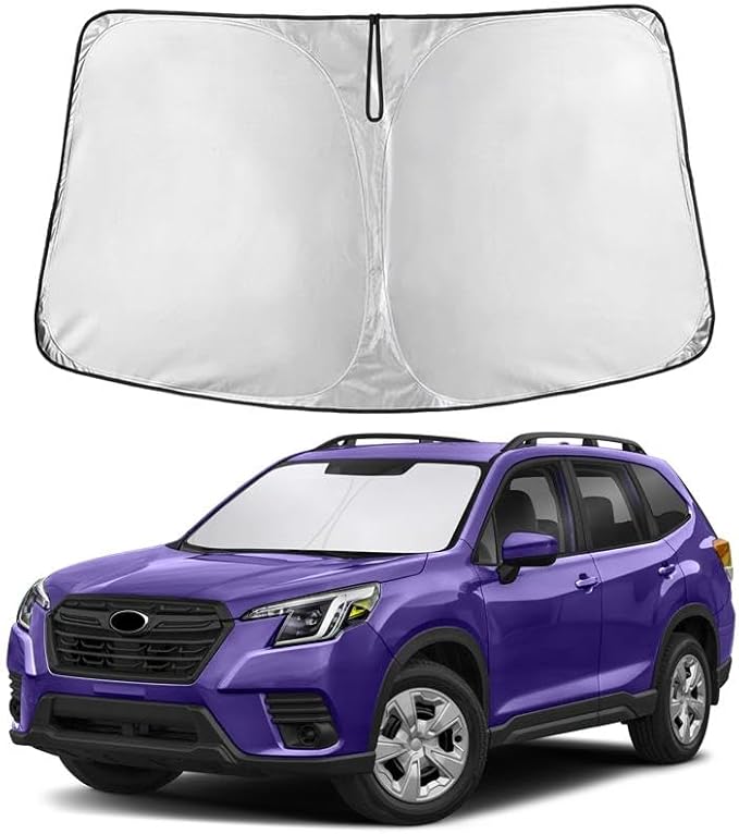EcoNour Windshield Sunshade Compatible for Subaru Forester 2019-2024 2025 2026, Sun Visor for Front Windshield & Window Sun Shade Cover, UV Heat Blocker & Protector, Car Accessories