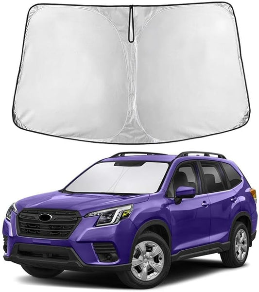 EcoNour Windshield Sunshade Compatible for Subaru Forester 2019-2024 2025 2026, Sun Visor for Front Windshield & Window Sun Shade Cover, UV Heat Blocker & Protector, Car Accessories