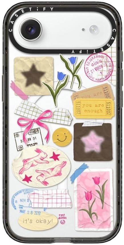 CASETiFY Impact iPhone Air Case [Slim/Compatible with Magsafe / 8.2 ft. 4X Military Grade Drop Protection] - You are Stars Collage - Clear Black