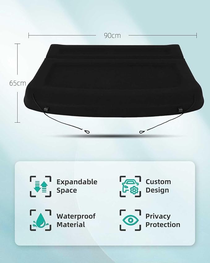 SCITOO Cargo Cover 2020-2023 for Mazda CX-30 2.5L Upgraded Rear Trunk Cover with Glass Fiber