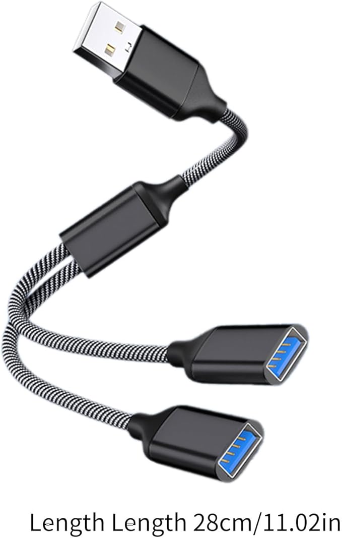 USB Extension Cable Power Splitter Male to Female Adapter Port Extender Hub Data Charger Power Split Adapter USB Hub for Car