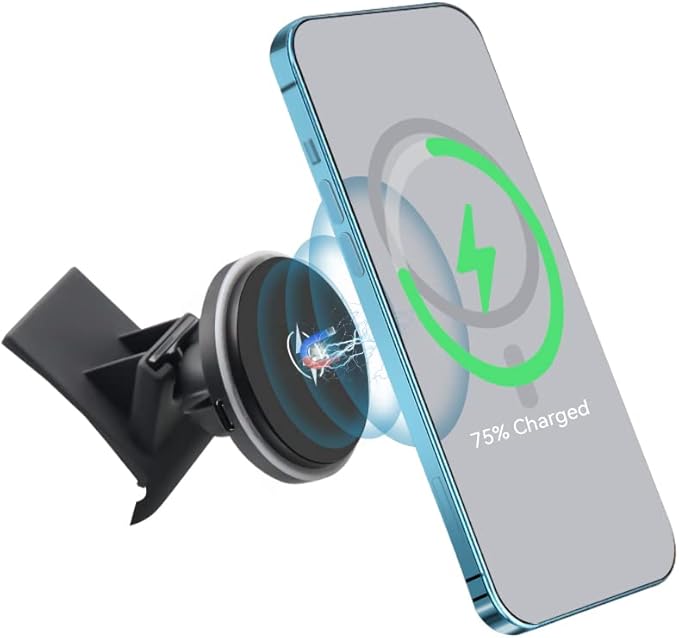 Magnetic Wireless Car Mount Charger,fit for Toyota RAV4 Accessories 2018-2013,15W Fast Charging Air Vent Mag-Safe Car Phone Holder, Compatible with iPhone 14/13/12 Series/Mag-Safe Case