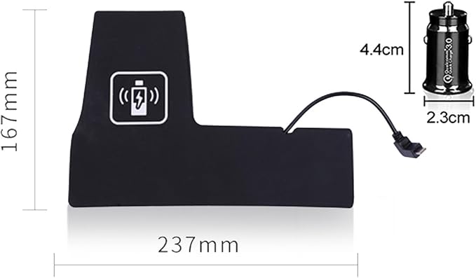 YIYUQIN Car Wireless Charger for Toyota Highlander 2020 2021 2022 2023 Accessories15W Fast Charger Pad Non-Slip Wireless Car Charger