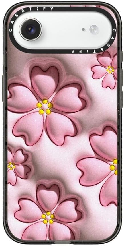 CASETiFY Impact iPhone Air Case [Slim/Compatible with Magsafe / 8.2 ft. 4X Military Grade Drop Protection] - Sakura - Clear Black