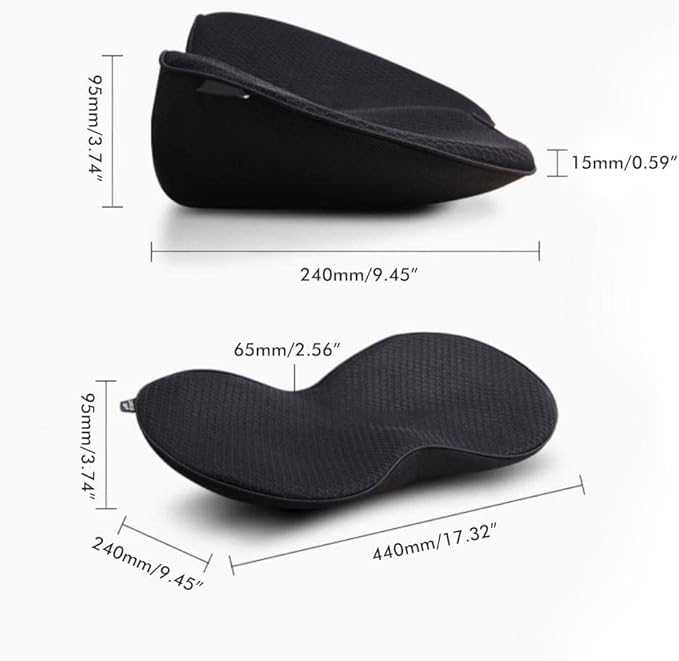 Car Seat Cushion for Driver Thick Memory Foam Car Heightening Seat Cushion Lower Back Pain Relief Back Support Cushion for Car Office Chair