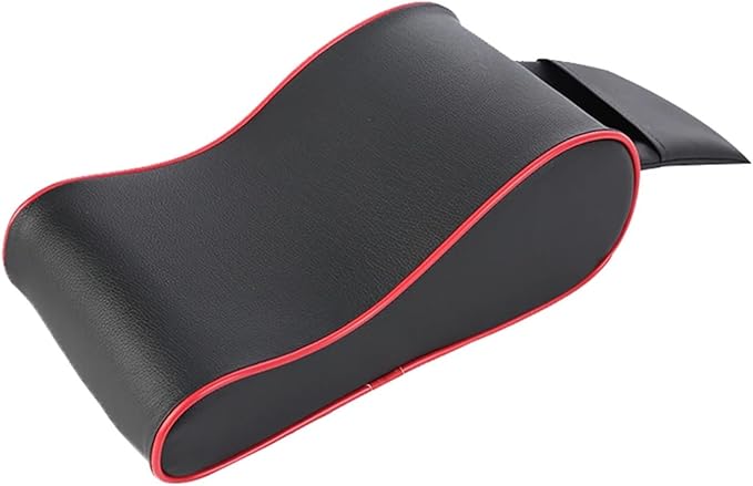 Center Console Cover, Car Center Console Armrest Cushion With Storage Pouch Multifunctional Car Armrest Box Lift Pad Memory Foam Vehicle Pillow Cover(Red)