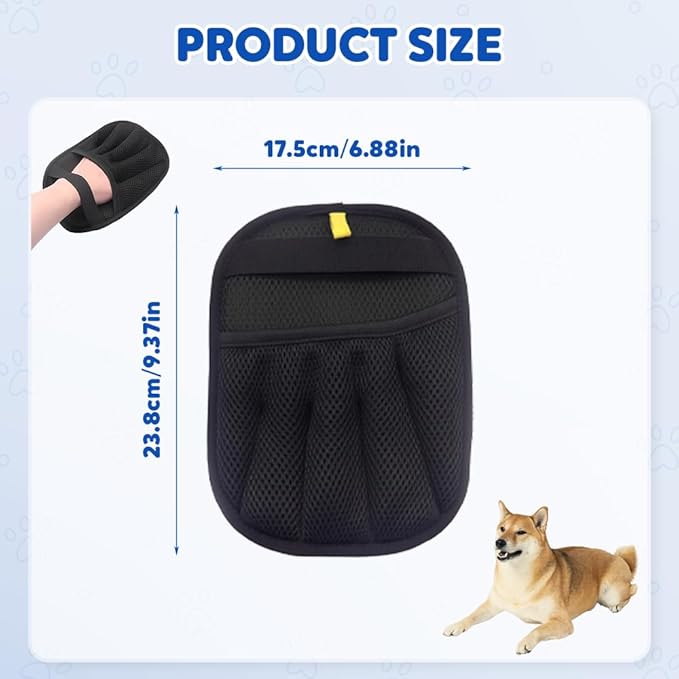 Pet Hair Remover Gloves, 2025 Upgrade Electrostatic Pet Hair Remover Gloves for Dog & Cat, Reusable Pet Grooming Glove