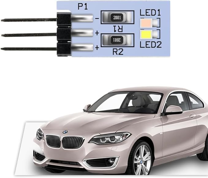 NJSBYL LED Purple-White Ambient Lighting Circuit Board for B-MW 2 3 4 Series X1 X2 I3 M2 M3 M4 Pre-LCI Courtesy Dashboard Instrument Panel Storage Tray Atmosphere Lamp Light Replacement Board