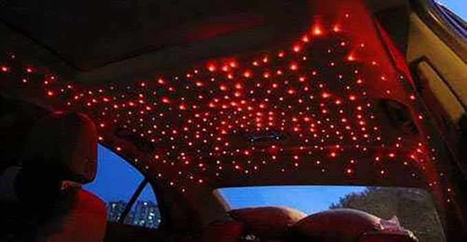 AKEPO Fiber Optic Light End Glow Cable 200pcs Ф0.03in(0.75mm) 6.5ft/2m PMMA Plastic Cable for LED Star Ceiling Sky Light Kit and Fiber Optical Lighting Decoration (Without Light Source)