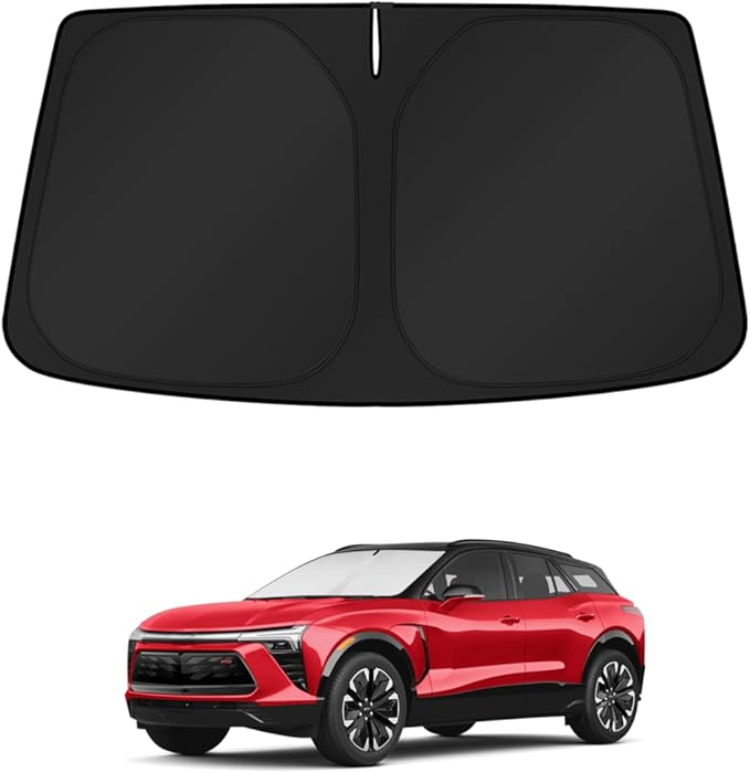 KUST Windshield Sun Shade for Chevrolet Blazer EV 2024 2025 2026 Window Accessories Shade Sun Visor Cover Foldable Block UV Rays