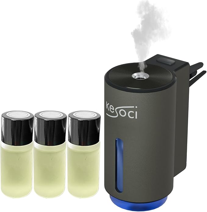 Smart Car Air Freshener: Revolutionary Smart Car Diffuser Vent Clip with 3 Exclusive 10 ml Fragrances (3 x Ocean)