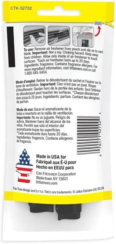 LITTLE TREES Car Air Freshener | Vent Wrap Provides Long Lasting Scent, Invisibly Fresh | 16 Air Fresheners | Vanillaroma