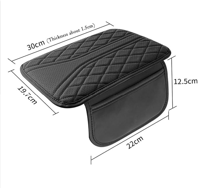 Car Center Console Cover for Lexus RX 350 2021-2023, Leather Memory Foam Auto Armrest Cover Cushion Pad with 2 Storage Bags Non-Slip Universal Interior Accessories,Red