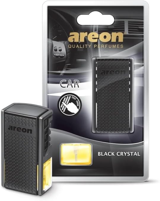 AREON ACB02 Car Freshener Vent Clip Luxury and Elegant 0.27 oz Car Air Freshener Perfume, Black Crystal Scent