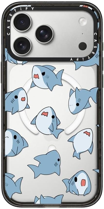 CASETiFY Impact iPhone 17 Pro Max Case [Slim/Compatible with Magsafe / 8.2 ft. 4X Military Grade Drop Protection] - Normal Leonarudo Pattern - Clear Black