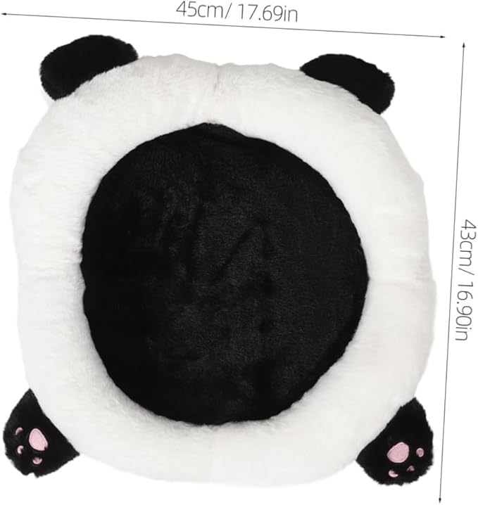 Healifty Cute Panda Car Seat Cushion Lumbar Support Pillow Easy to Clean Creative Design for Comfort for Drives Cars Trucks