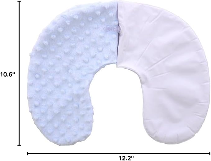 Neck Pillows Baby Kids Travel Pillow Inflatable Head Support Pillow Cute Cozy U Shape Neck Pillow for Car Seat Airplanes Train Soft Washable Chin Neck Support Pillow for Toddler Boys Girls (Blue)