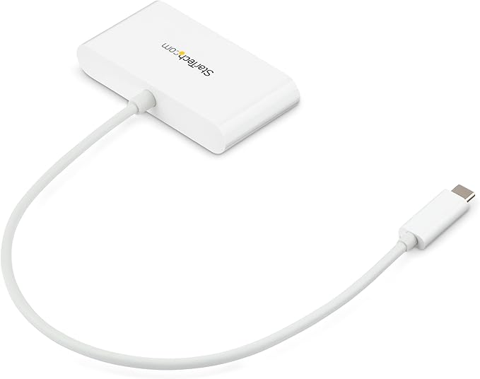 StarTech.com 3 Port USB C Hub w/Gigabit Ethernet USB Type C to 3 x USB-A Multi Port USB 3.0 Hub for MacBook Pro (HB30C3A1GEA) White