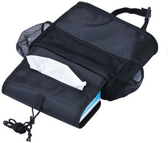 Car Seat Back Organizer, Auto Back Seat Hanging Insulation Multi- Pocket Travel Storage Cooler Bag Heat-Preservation Insulated Wrap Bottle Bag with Mesh Pockets