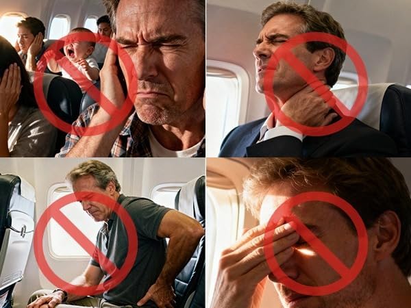 Portable Travel Sleep Comfort Set for Plane Sleep Kit at Plane Inflatable Travel Pillows Eye Mask Ear Plugs for Airplane Essentials for Seat Airplane Gadgets for Sleep Comfort (C)